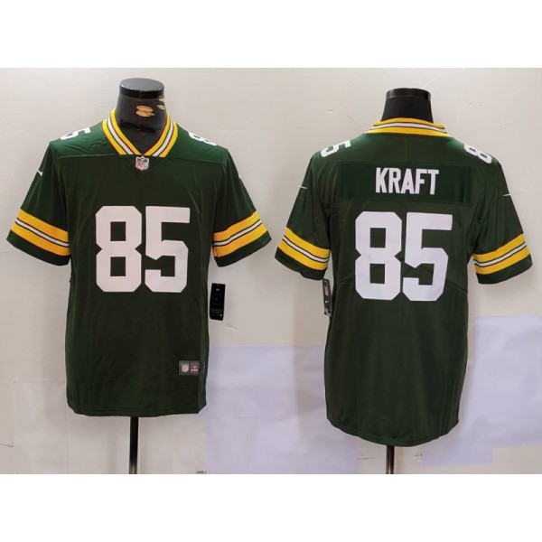 Green Bay Packers #85 Tucker Kraft Green Vapor Untouchable Stitched Jersey