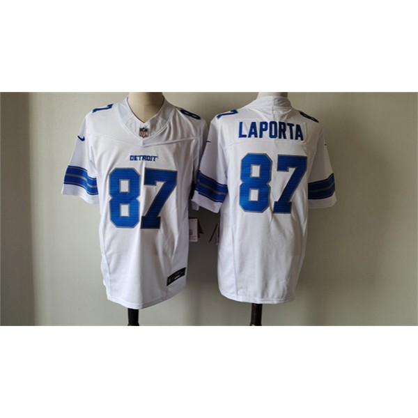 Detroit Lions #87 Sam LaPorta White 2024 F.U.S.E. Vapor Limited Stitched Jersey