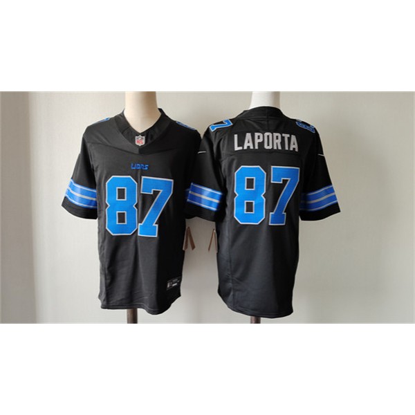 Detroit Lions #87 Sam LaPorta Black 2024 F.U.S.E. 2nd Alternate Vapor Limited Stitched Jersey
