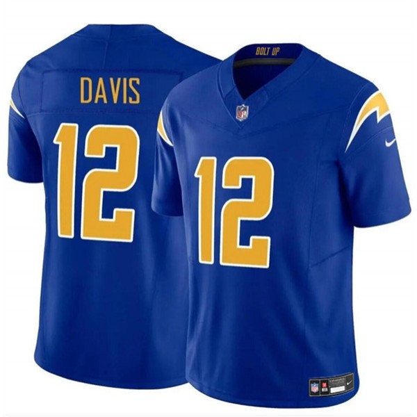 Los Angeles Chargers #12 Derius Davis Royal 2024 F.U.S.E. Vapor Limited Stitched Jersey