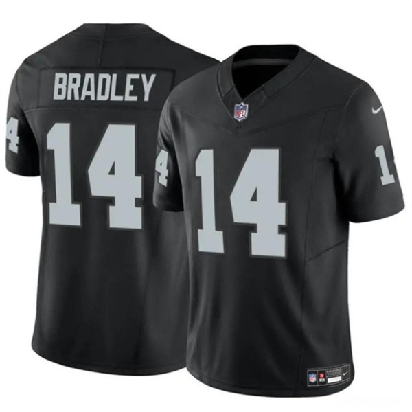 Las Vegas Raiders #14 Carter Bradley Black F.U.S.E. Vapor Stitched Jersey