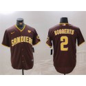 San Diego Padres #2 Xander Bogaerts Brown With PS Patch Cool Base Stitched Jersey