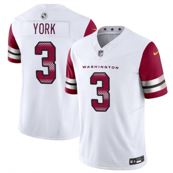 Washington Commanders #3 Cade York White 2024 F.U.S.E Vapor Limited Stitched Jersey