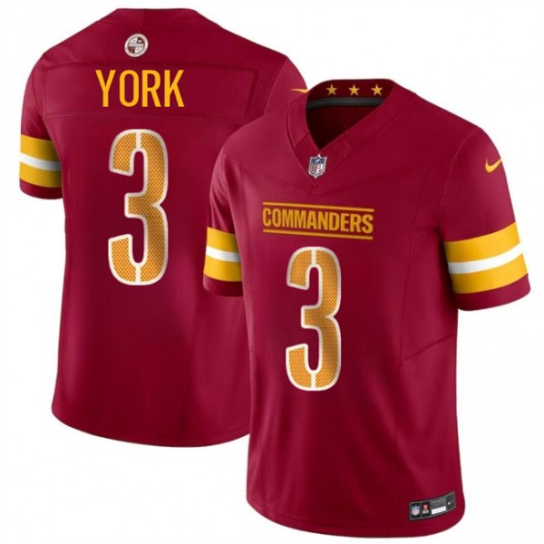 Washington Commanders #3 Cade York Burgundy 2024 F.U.S.E Vapor Limited Stitched Jersey