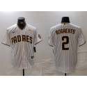 San Diego Padres #2 Xander Bogaerts White With PS Patch Cool Base Stitched Jersey