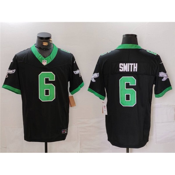 Philadelphia Eagles #6 DeVonta Smith Black F.U.S.E. Vapor Untouchable Stitched Jersey