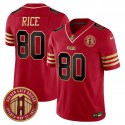 San Francisco 49ers #80 Jerry Rice Red F.U.S.E. Golden Gate Bridge Patch Balck Scarlet Vapor Limited Stitched Jersey