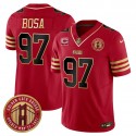 San Francisco 49ers #97 Nick Bosa Red F.U.S.E. Golden Gate Bridge With 1-Star C Patch Balck Scarlet Vapor Limited Stitched Jersey
