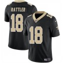 New Orleans Saints #18 Spencer Rattler Black Vapor Limited Stitched Jersey