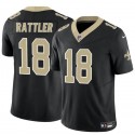 New Orleans Saints #18 Spencer Rattler Black F.U.S.E. Vapor Limited Stitched Jersey