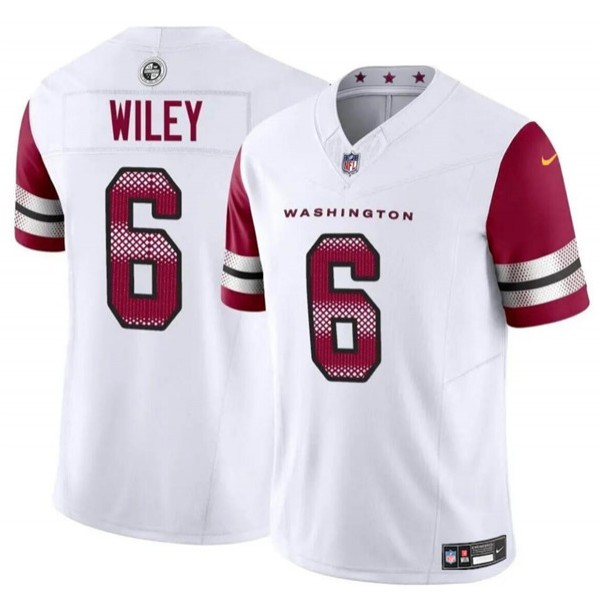 Washington Commanders #6 Michael Wiley White 2024 F.U.S.E. Vapor Limited Stitched Jersey