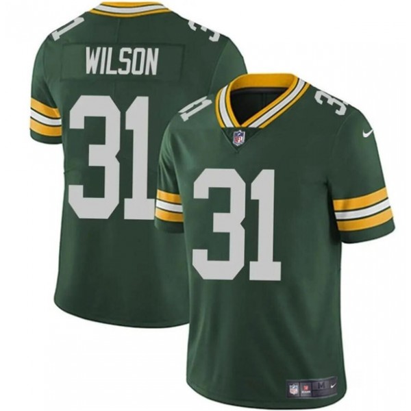 Green Bay Packers #31 Emanuel Wilson Green Vapor Limited Stitched Jersey