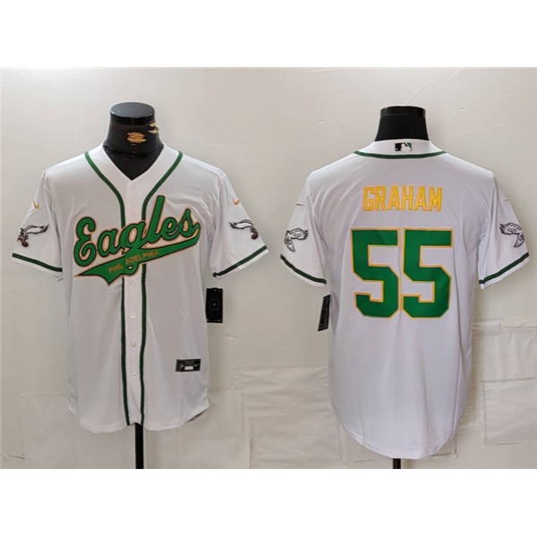 Philadelphia Eagles #55 Brandon Graham White Gold Cool Base Stitched Jersey