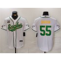 Philadelphia Eagles #55 Brandon Graham White Gold With 4-Star C Patch Cool Base Stitched Jersey