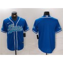 Detroit Lions Blank Blue Cool Base Stitched Jersey
