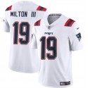 New England Patriots #19 Joe Milton III White 2024 Vapor Limited Stitched Jersey
