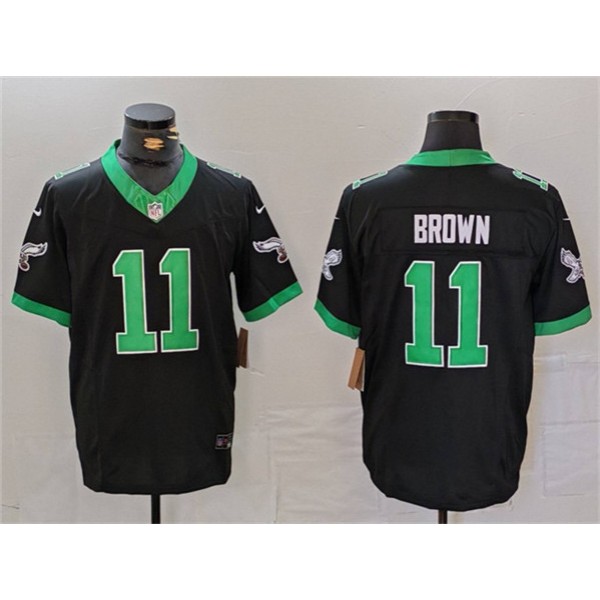 Philadelphia Eagles #11 A. J. Brown Black F.U.S.E. Vapor Untouchable Stitched Jersey