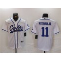 Indianapolis Colts #11 Michael Pittman Jr. White Cool Base Stitched Jersey
