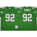 Philadelphia Eagles #92 Reggie White Kelly Green Throwback Stitched Jersey