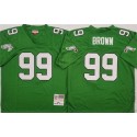 Philadelphia Eagles #99 Jerome Brown Kelly Green Throwback Stitched Jersey