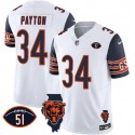 Chicago Bears #34 Walter Payton White F.U.S.E. With Illinois And No. 51 Patch Stitched Jersey