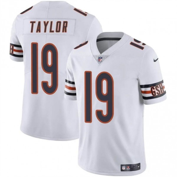 Chicago Bears #19 Tory Taylor White Vapor Stitched Jersey