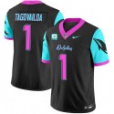 Miami Dolphins #1 Tua Tagovailoa Black F.U.S.E. With 2-Star C Patch "Miami Vice" Vapor Limited Stitched Jersey