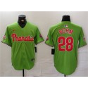 Philadelphia Phillies #28 Alec Bohm Green With Patch Stitched Jersey