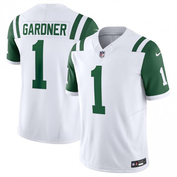 New York Jets #1 Ahmad Sauce White Classic Alternate Vapor F.U.S.E. Limited Stitched Jersey