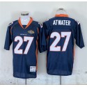 Denver Broncos #27 Steve Atwater Mitchel Ness Navy With Super Bowl Patch Throwback Stitched Jersey