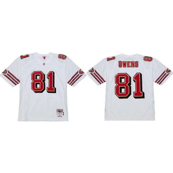 San Francisco 49ers #81 Terrell Owens White 1996 Stitched Jersey