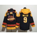 Vancouver Canucks #9 J.T. Miller Black Ageless Must-Have Lace-Up Pullover Hoodie