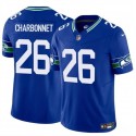 Seattle Seahawks #26 Zach Charbonnet Royal 2024 F.U.S.E. Throwback Vapor Limited Stitched Jersey