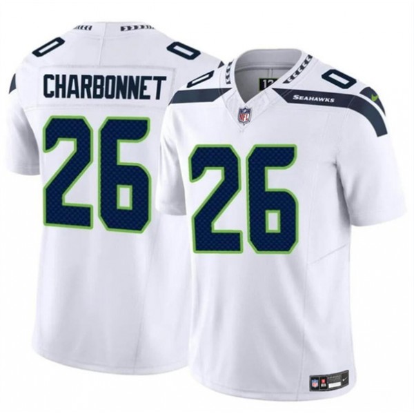 Seattle Seahawks #26 Zach Charbonnet White 2024 F.U.S.E. Vapor Limited Stitched Jersey