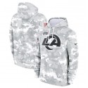 Los Angeles Rams 2024 Arctic Camo Salute To Service Club Fleece Pullover Hoodie