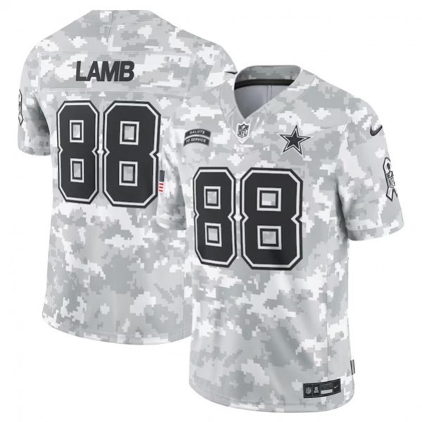Dallas Cowboys #88 CeeDee Lamb Arctic Camo 2024 F.U.S.E. Salute To Service Limited Stitched Jersey