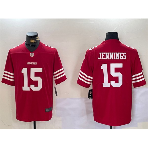 San Francisco 49ers #15 Jauan Jennings Red Vapor Untouchable Limited Stitched Jersey