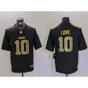 Green Bay Packers #10 Jordan Love Black Fashion Vapor Limited Stitched Jersey