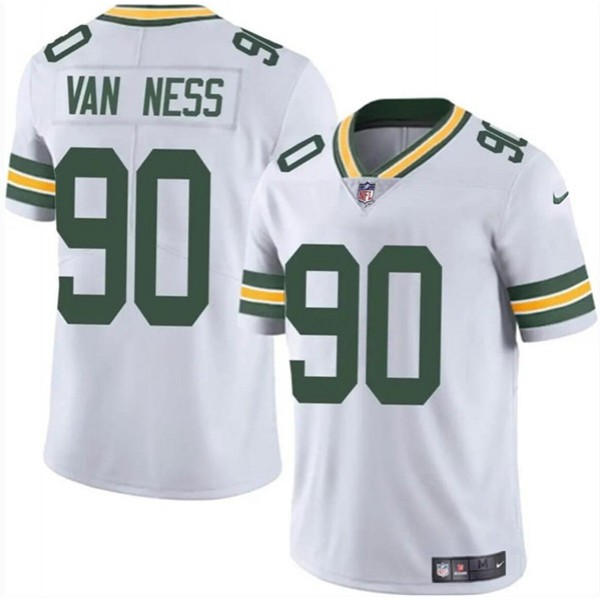 Green Bay Packers #90 Lukas Van Ness White Vapor Untouchable Limited Stitched Jersey