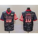 Green Bay Packers #10 Jordan Love Camo USA Flag Limited Stitched Jersey