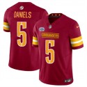 Washington Commanders #5 Jayden Daniels Burgundy 2024 With Draft Patch F.U.S.E Vapor Limited Stitched Jersey