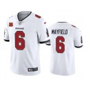 Tampa Bay Buccaneers #6 Baker Mayfield White 2024 With 4-Star C Patch Vapor Limited Stitched Jersey