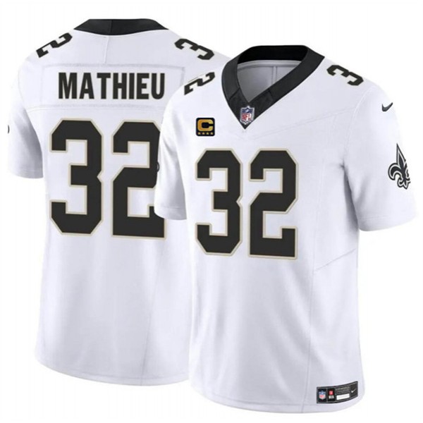New Orleans Saints #32 Tyrann Mathieu White 2024 F.U.S.E. With 4-Star C Patch Vapor Limited Stitched Jersey
