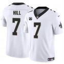 New Orleans Saints #7 Taysom Hill White 2024 F.U.S.E. With 1-Star C Patch Vapor Limited Stitched Jersey
