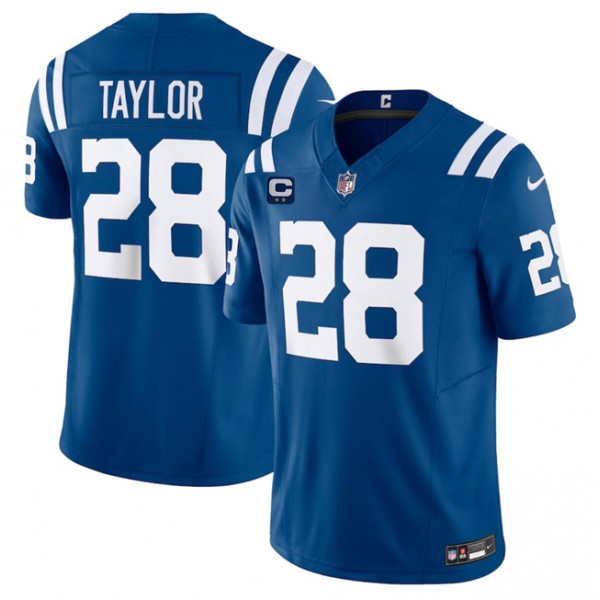 Indianapolis Colts #28 Jonathan Taylor Blue 2024 F.U.S.E. With 2-Star C Patch Vapor Limited Stitched Jersey