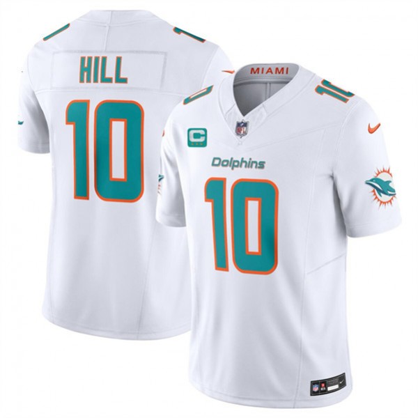 Miami Dolphins #10 Tyreek Hill White 2024 F.U.S.E. With 3-Star C Patch Vapor Limited Stitched Jersey