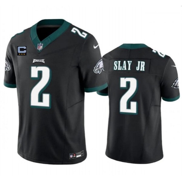 Philadelphia Eagles #2 Darius Slay JR Black 2024 F.U.S.E. With 3-Star C Patch Vapor Untouchable Limited Stitched Jersey