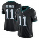 Philadelphia Eagles #11 A. J. Brown Black 2024 F.U.S.E. With 2-Star C Patch Vapor Untouchable Limited Stitched Jersey