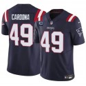 New England Patriots #49 Joe Cardona Navy 2024 F.U.S.E. With 1-Star C Patch Vapor Limited Stitched Jersey