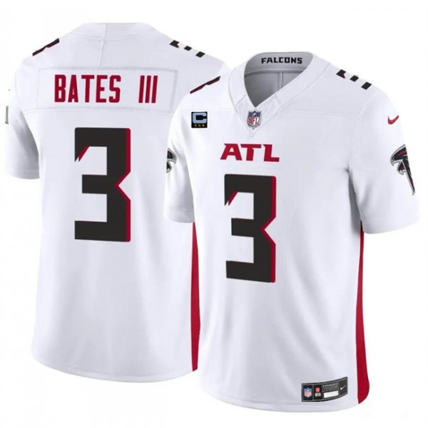 Atlanta Falcons #3 Jessie Bates III White 2024 F.U.S.E With 3-Star C Patch Vapor Untouchable Limited Stitched Jersey